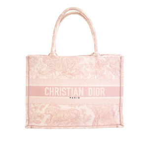 Pre-Loved Dior Medium Canvas Embroidered Dioriviera Toile De Jouy Book Tote